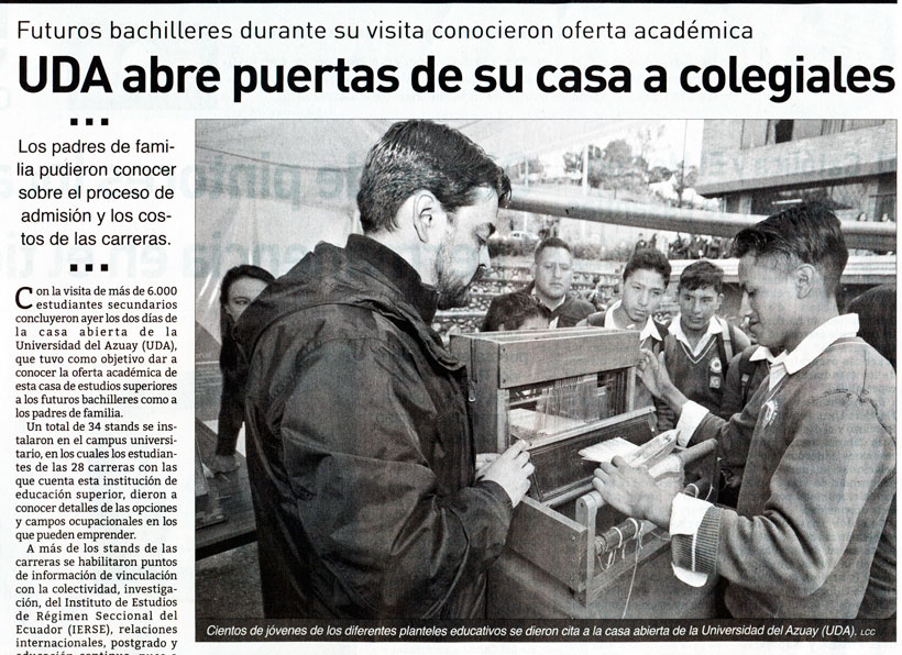 UDA abre puertas de su casa a colegiales