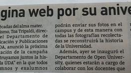 Lanzamiento de la Página Web Oficial y presentación servicios Dep. Open University