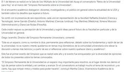 Conversatorio “Retos de la Universidad del Hoy” 