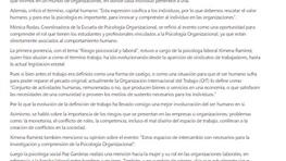 Primeras Jornadas Académicas de Psicología Organizacional (JAPO)