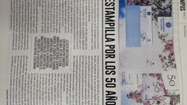 Presentación de la estampilla conmemorativa de la UDA por los 50 años 