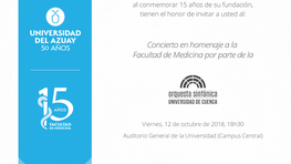 Concierto en Homenaje a la Facultad de Medicina por parte de la Orquesta Sinfónica