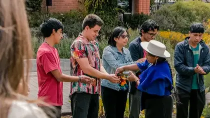 Emotional and symbolic ceremony to start the Anthropology degree to celebrate wisdom and diversity at the University of Azuay