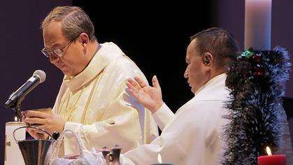 The Eucharist was celebrated for Christmas at the University of Azuay