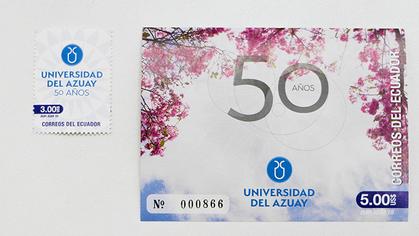 Estampilla conmemorativa por los 50 años de la UDA