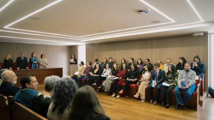 Nombramiento de los nuevos profesores titulares y posesión de los representantes de trabajadores al Consejo de Facultad de Ciencias Jurídicas y Medicina 2026 - 2029