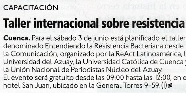 Taller internacional sobre resistencia
