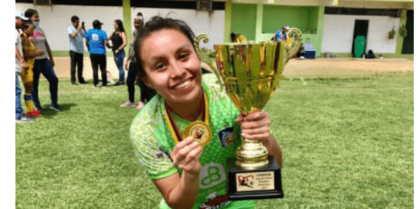 Marissa Tamayo from Cuenca is champion with Delfín SC in the Amateur Women's League