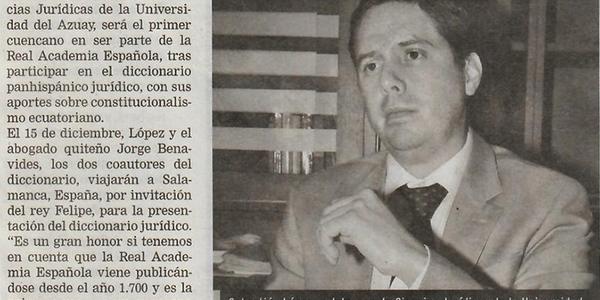 Cuencano forma parte de la Real Academia