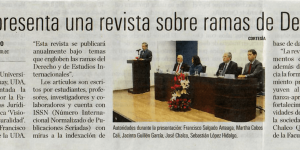 UDA presenta una revista sobre ramas de Derecho