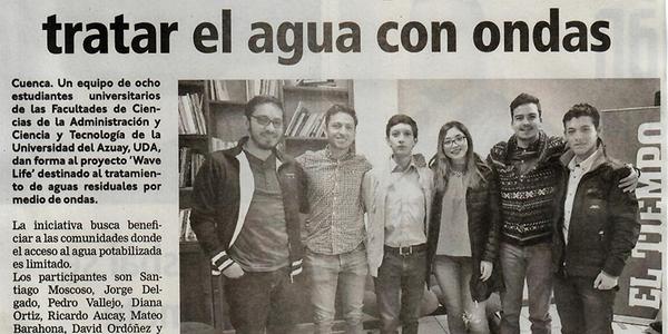 Universitarios proponen tratar el agua con ondas