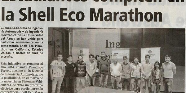 Estudiantes compiten en la Shell Eco Marathon