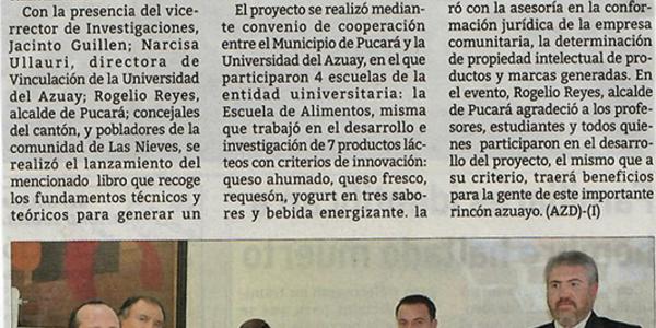 Experiencia de proyecto en Pucará recogida en libro