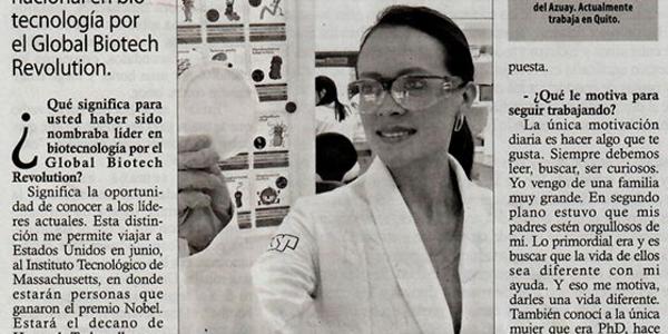 Científica cuencana entre las líderes del futuro