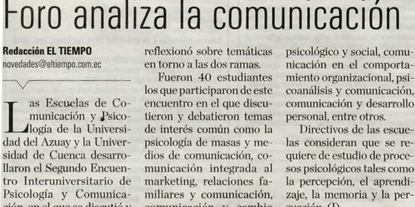 Foro analiza la comunicación 