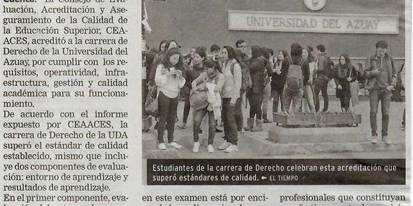 Carrera de Derecho supera el estándar de CEAACES