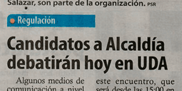 El debate de los candidatos a alcalde es hoy en la UDA