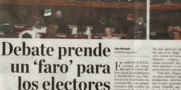 Debate prende un ‘faro’ para los electores en Cuenca