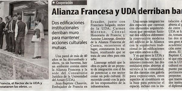 Alianza Francesa y UDA derriban barreras 
