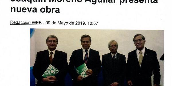 Joaquín Moreno Aguilar presenta nueva obra 