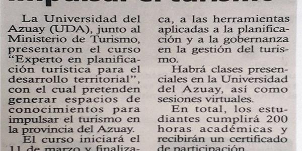 Curso en  la UDA para impulsar el turismo