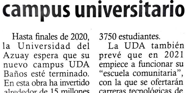 La UDA alista nuevo campus universitario