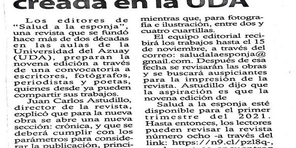 Preparan novena edición de revista creada en la UDA