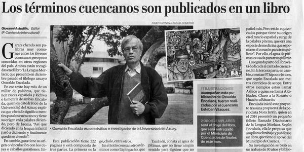 Los términos cuencanos son publicados en un libro 