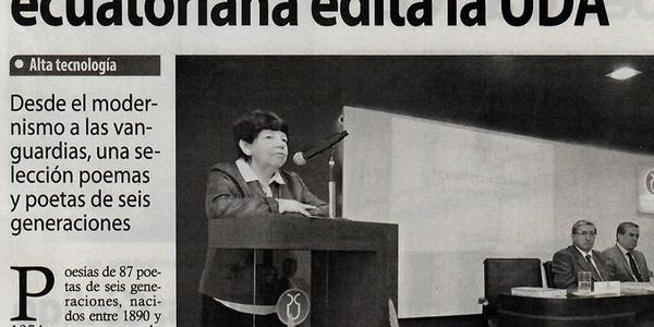 Nueva antología de poesías ecuatoriana edita la UDA 