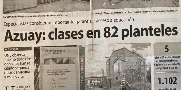 Azuay: clases en 82 planteles 