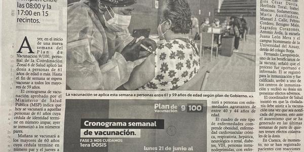 Vacunas para pacientes entre 61 y 59 años