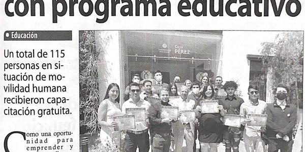 UDA ayuda a migrantes con programa educativo 