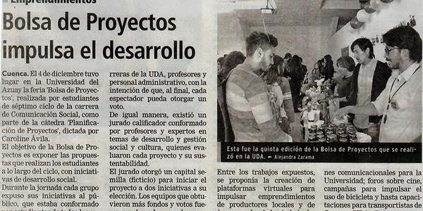 Bolsa de Proyectos impulsa el desarrollo
