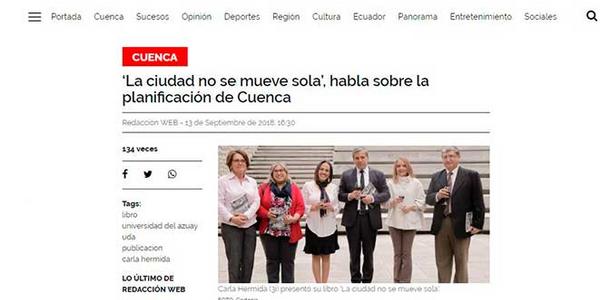 ‘La ciudad no se mueve sola’, habla sobre la planificación de Cuenca