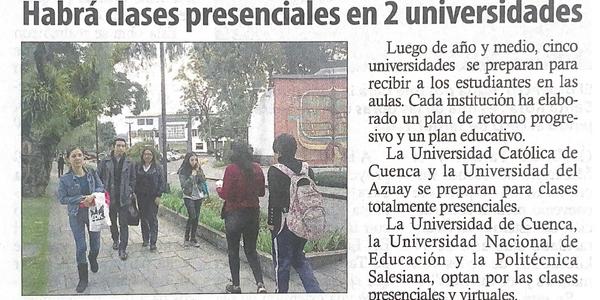 Plan retorno en las universidades 