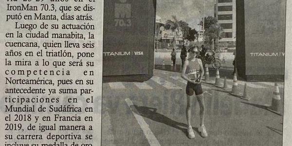 Triatleta Ana Torres se alista para Mundial IronMan