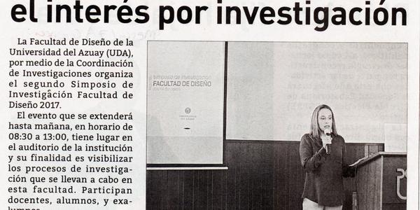 En cita de Diseño motivan el interés por investigación 