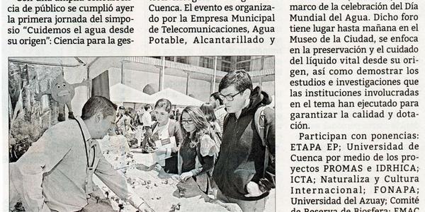Simposio fomenta cuidado del agua