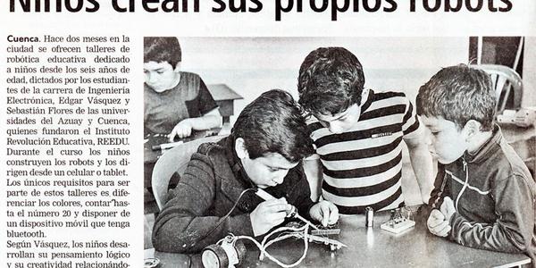 Niños crean sus propios robots