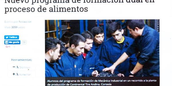 Nuevo programa de formación dual en proceso de alimentos