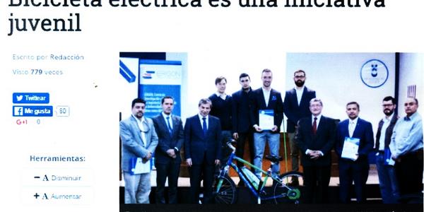 Bicicleta eléctrica es una iniciativa juvenil