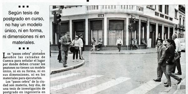 Estudio observa usos y diseño de “pasos cebra”