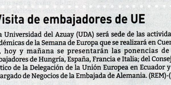 Visita de embajadores de UE