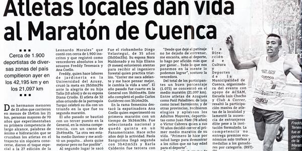 Atletas locales dan vida al Maratón de Cuenca