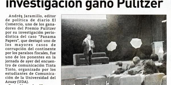 Periodistas reseñan cómo investigación ganó Pulitzer