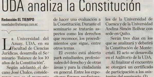 UDA analiza la Constitución 