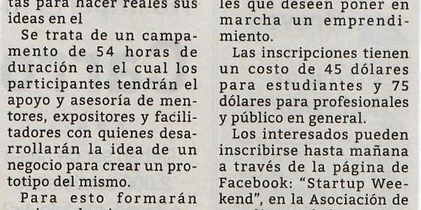 Abrirán campamento para emprendedores