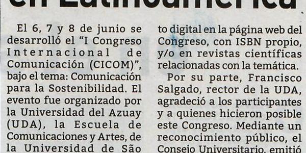 CICOM analizó rol de comunicación en Latinoamérica