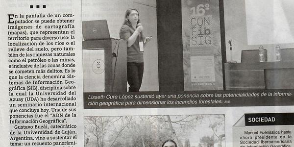 Información Geográfica abordada por científicos en la UDA