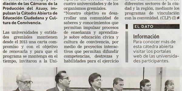 Centro de Arbitraje impulsa cátedra de educación